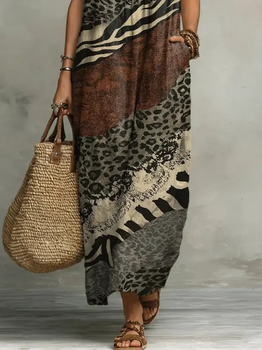 Zola | Maxikleid mit gemischtem Print