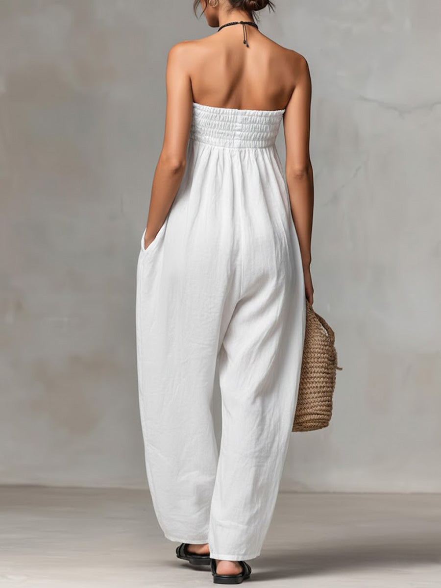 Nova | Trägerloses fließendes Maxikleid