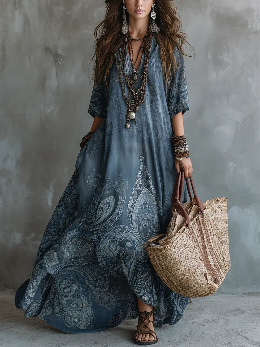 Veya | Bohemian fließendes Maxikleid