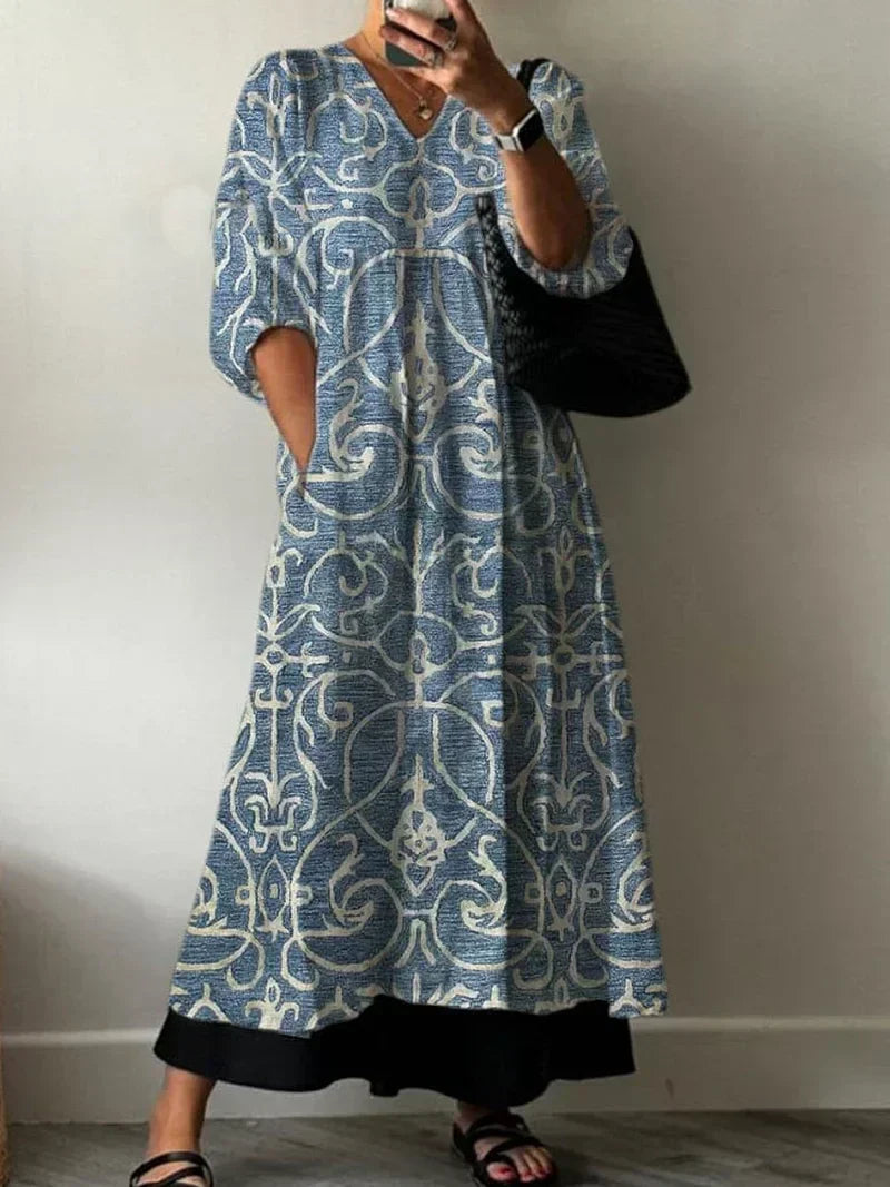 Lia Elegantes Kleid mit Blumenprint