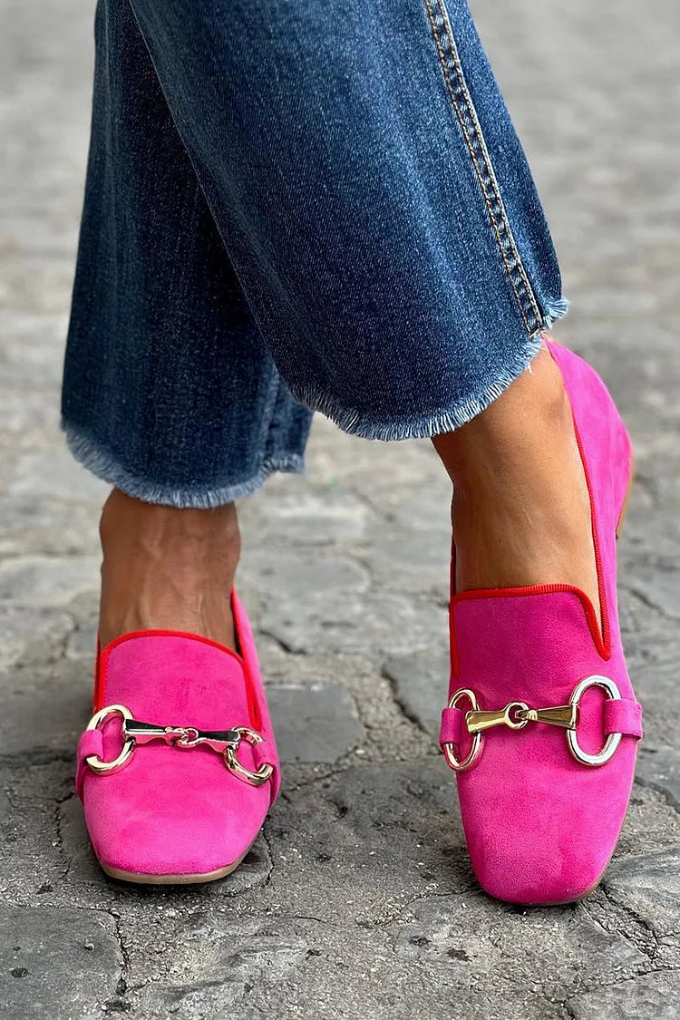 Neon-Loafer mit Metalldetail