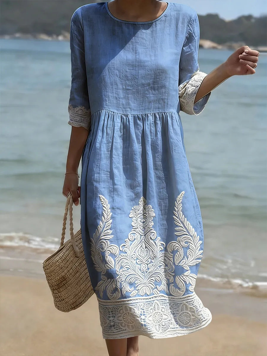 Tiffany | Kleid mit Pflanzen- und Blumenprint