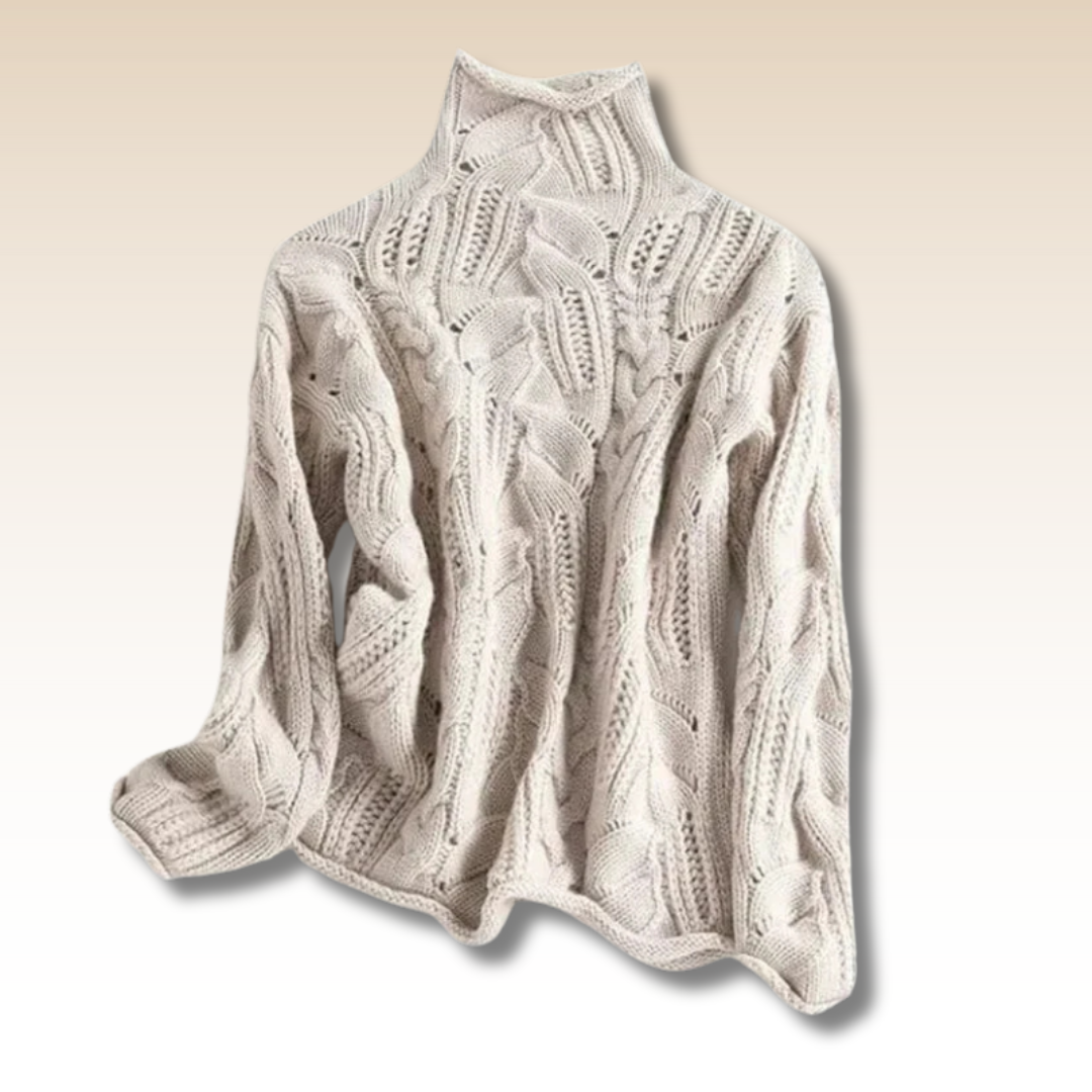 Fibrora™ - Gemütliches Polohemd mit Zopfmuster