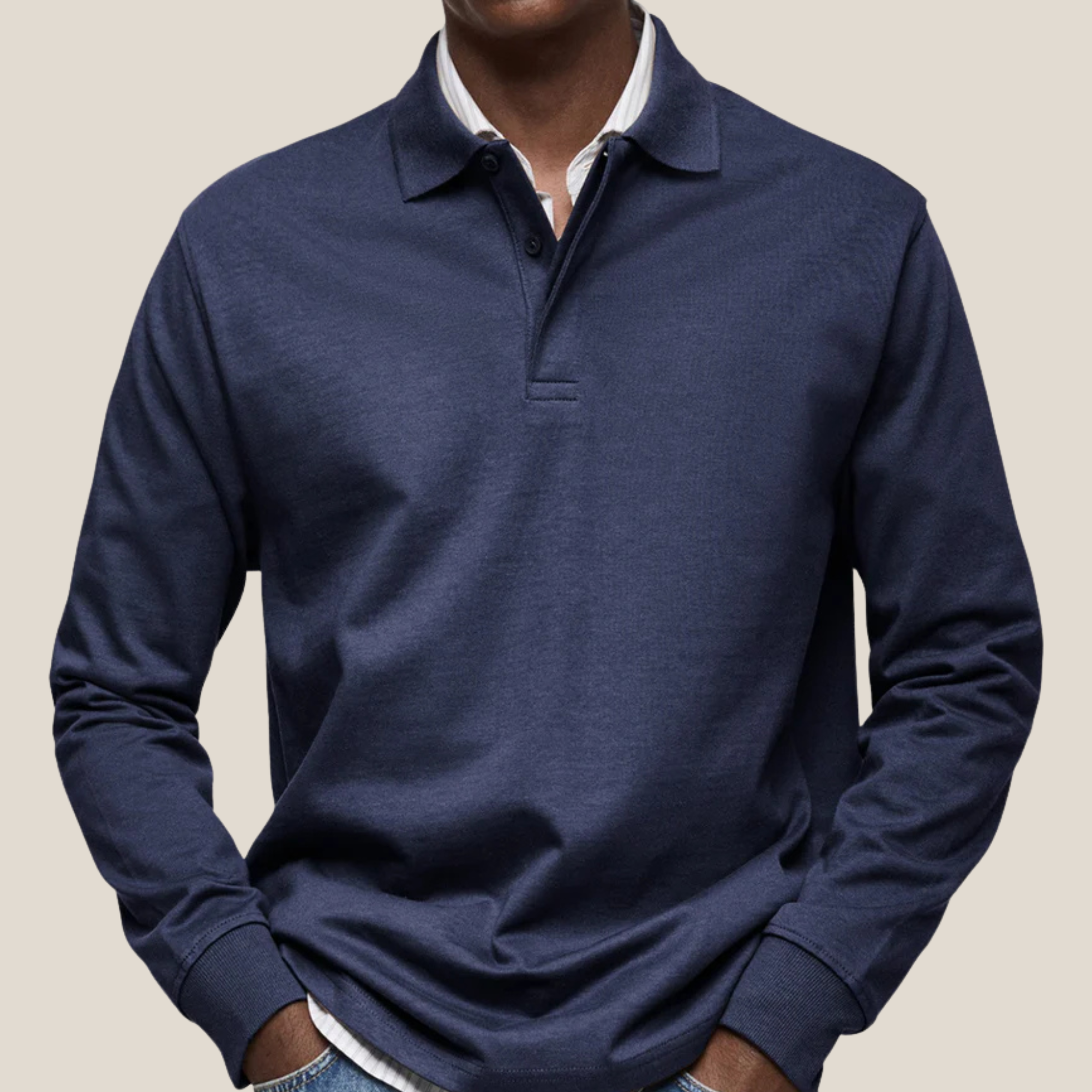 Serra™ - Luxuriöses Langarm-Poloshirt