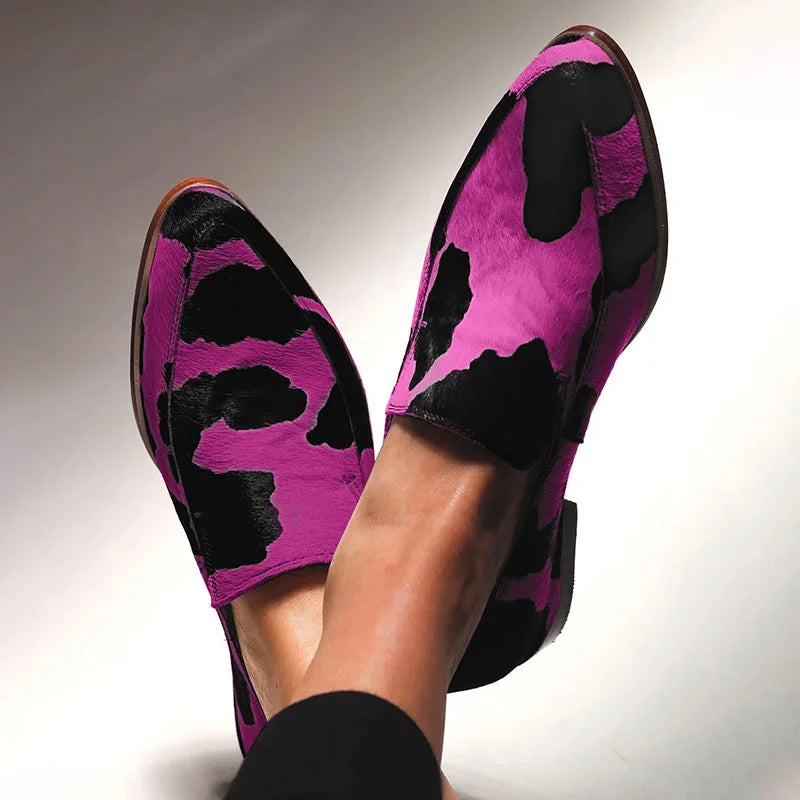Statement-Loafer mit Animal-Print