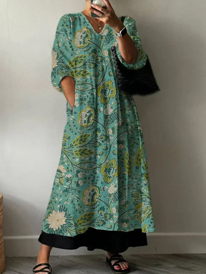 Paula Elegantes Kleid mit Blumenprint