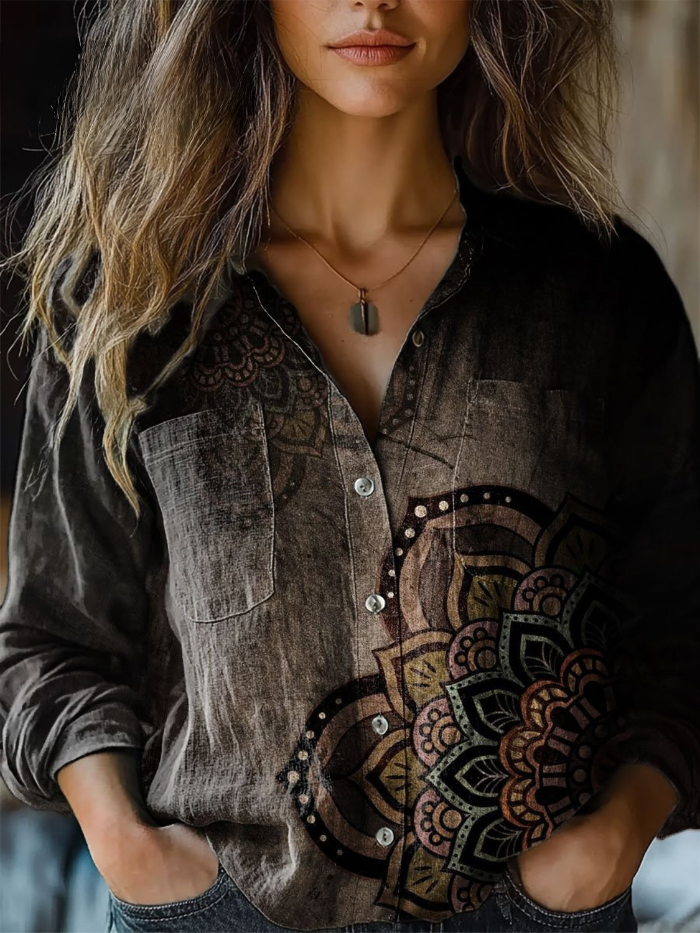 Vintage Minimal Bluse