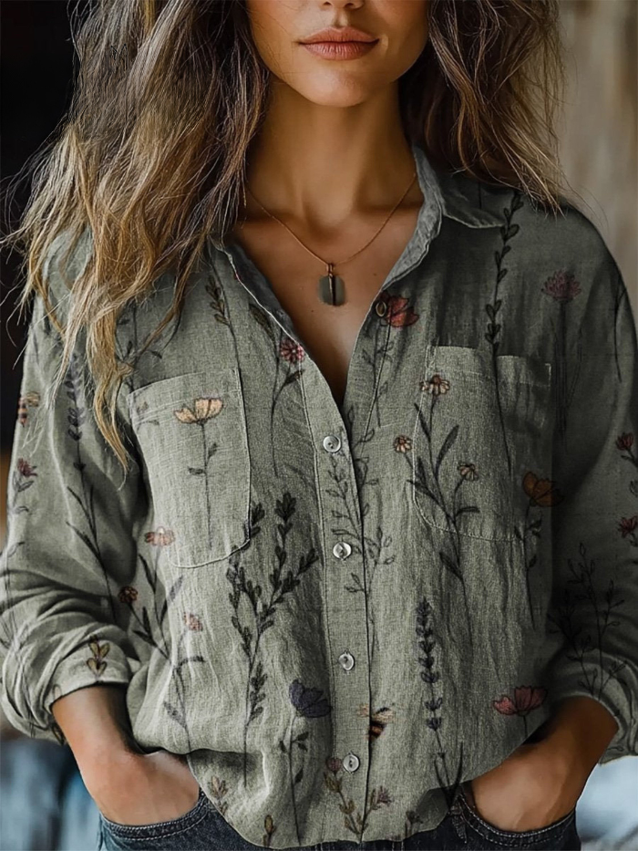 Frühlingsblumen Bluse