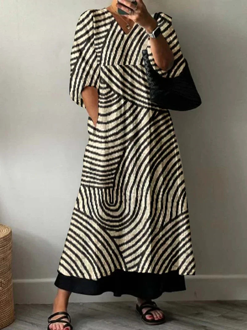 Karoline Elegantes Kleid mit Print