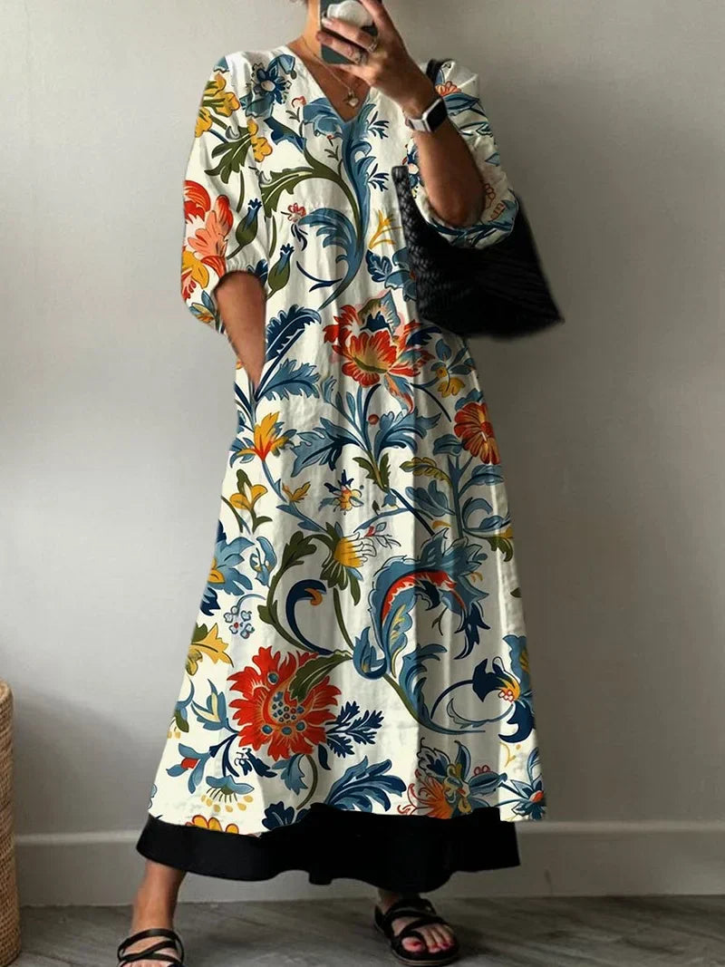 Carol Elegantes Kleid mit Print