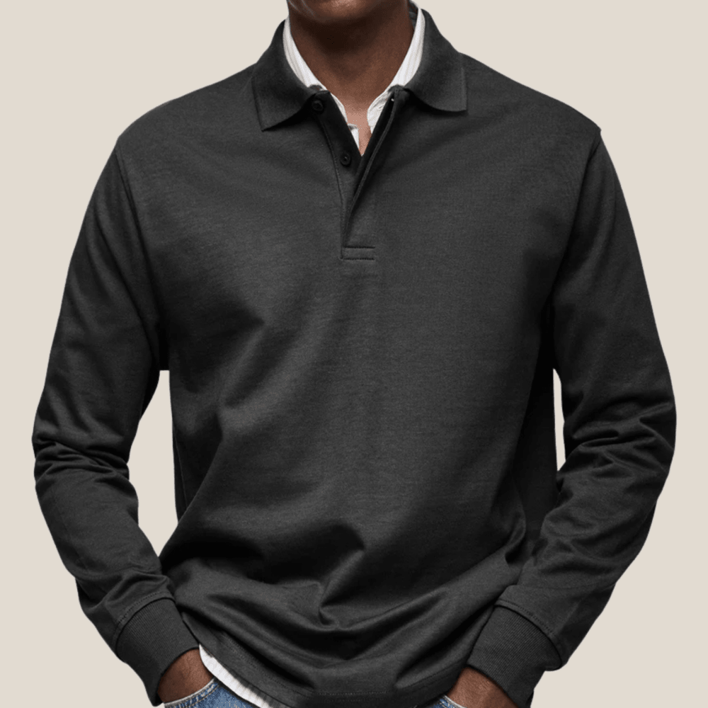 Serra™ - Luxuriöses Langarm-Poloshirt